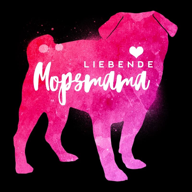 Liebende Mopsmama