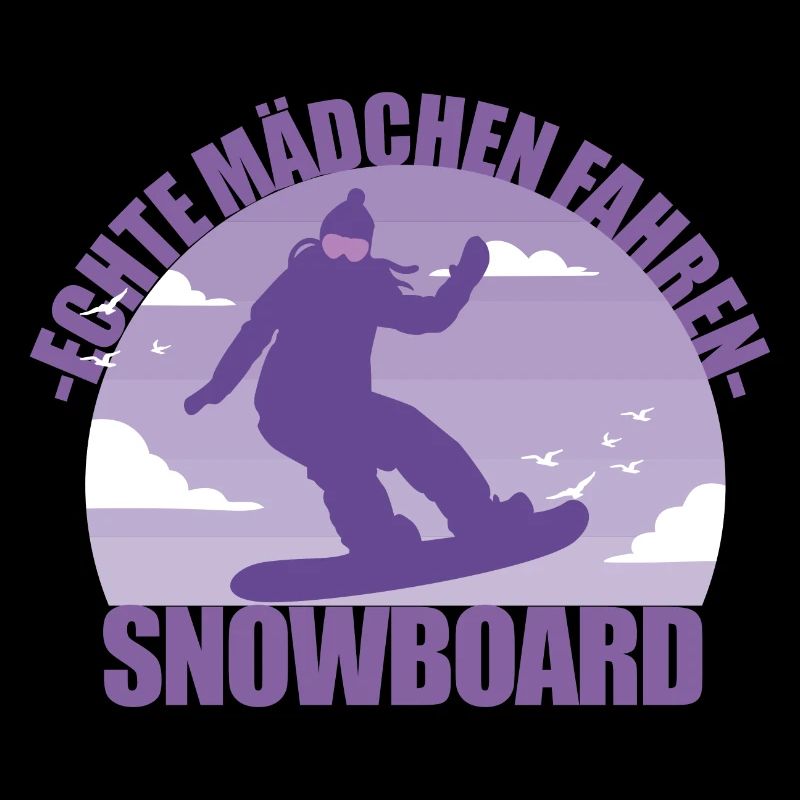 Snowboard Snowboarderin Mädchen Skiurlaub Geschenk
