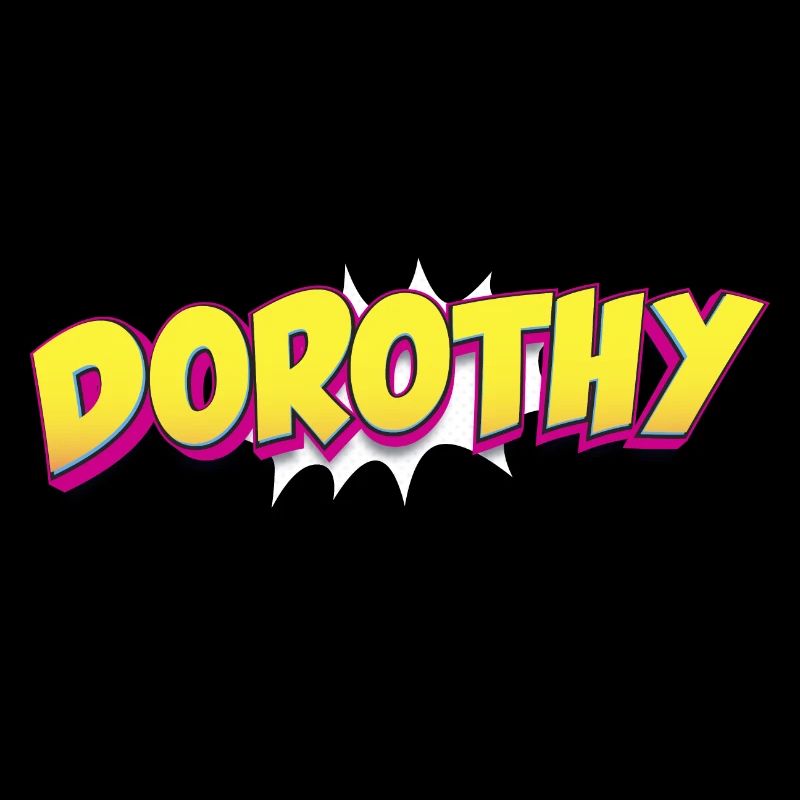 Dorothy Benutzerdefinierter Name Comic Book Stil Pop Art,