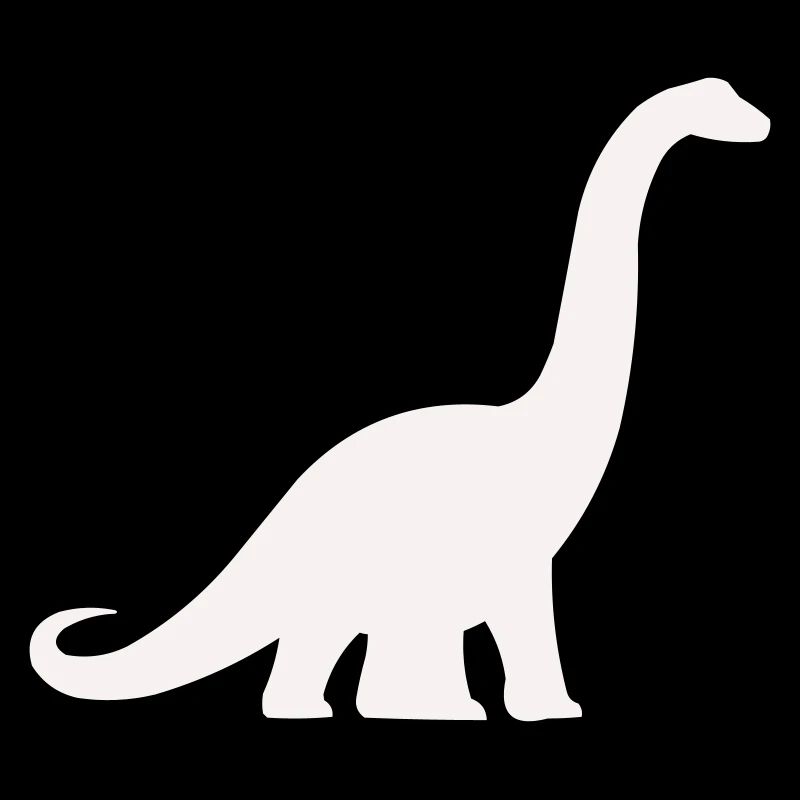 Silhouette de dinosaure à long cou