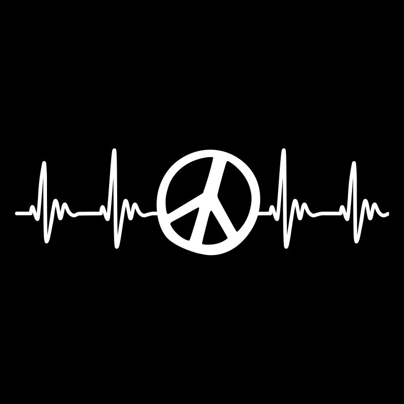 Peace Pulse Heartbeat Freedom ECG Vector