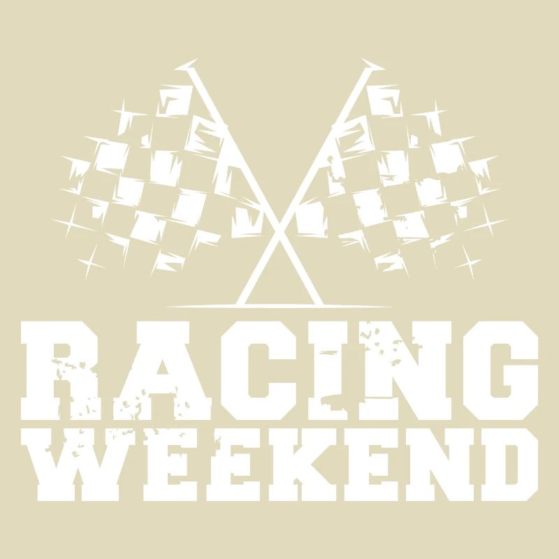 Voitures de week-end de course Symbole de course Drapeau
