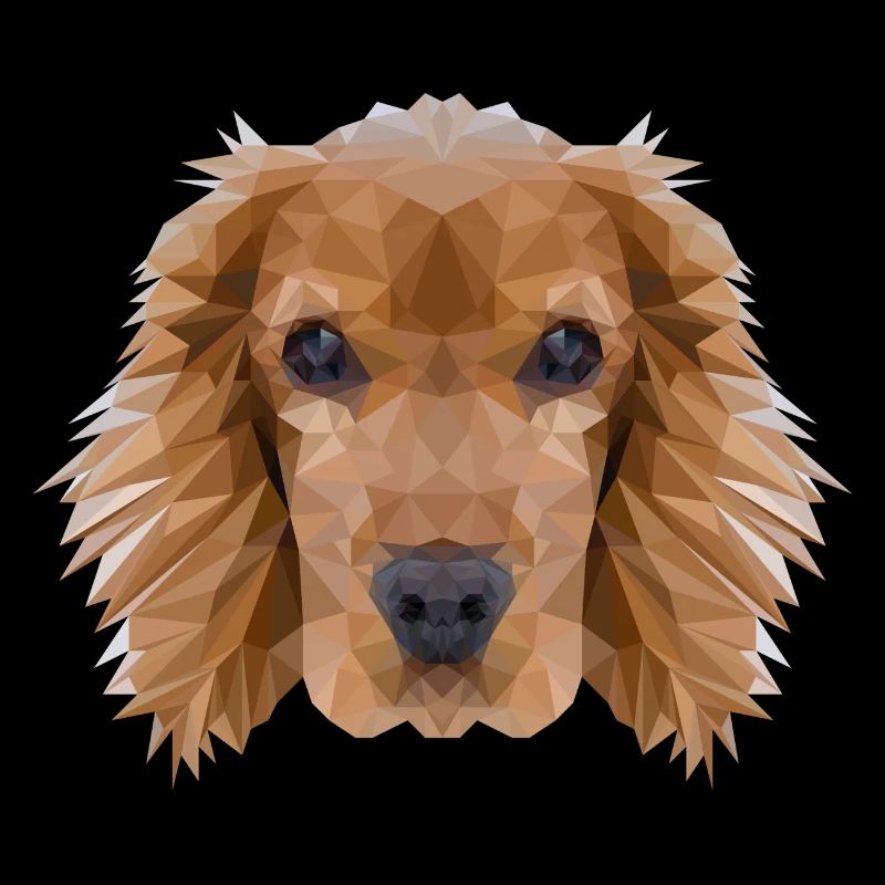 Cocker Spaniel Hund Polygondesign