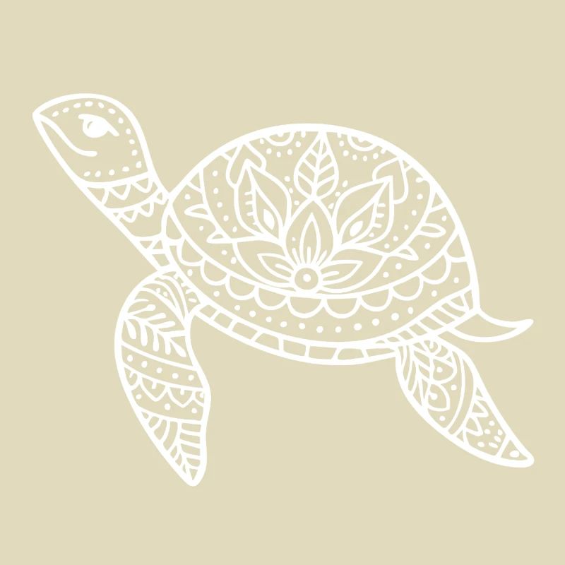 Boho Schildkröte mit Musterpanzer