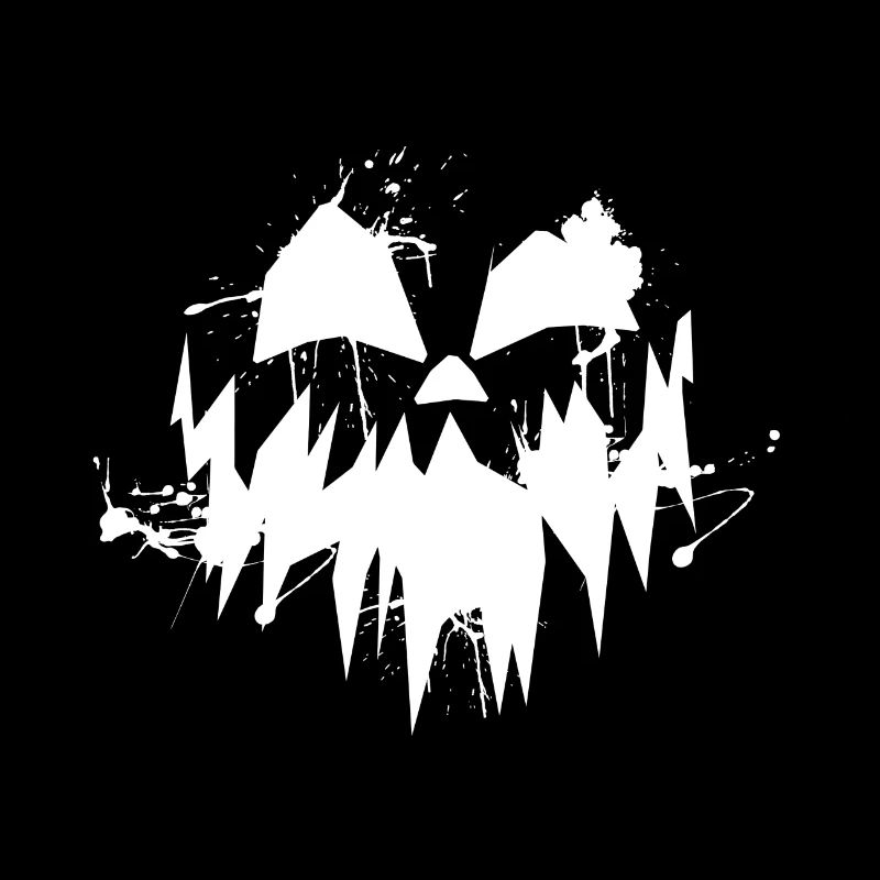 Visage citrouille blanc Halloween