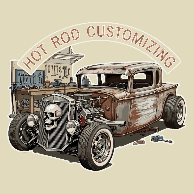 Rustic Hot Rod Customization Design
