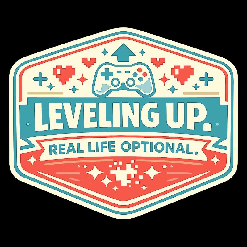 Leveling Up Gaming Abzeichen