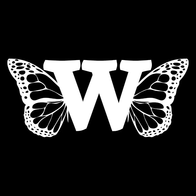 Buchstabe W Schmetterling