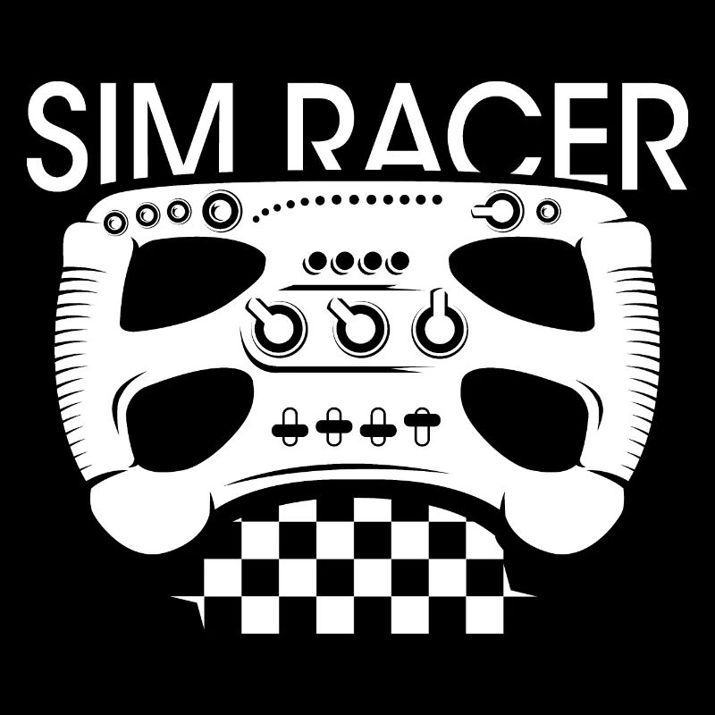 Simracer Volant Drapeau à damier jeu Formule Racing