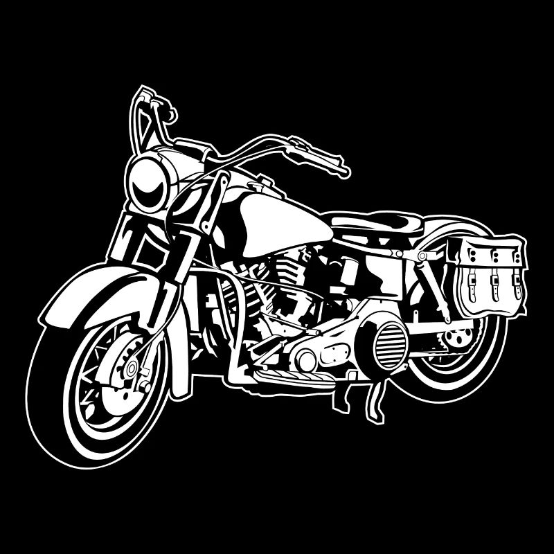 Chopper motorcycle 10_white