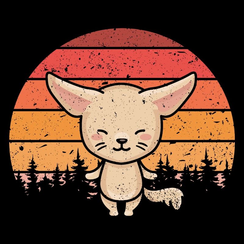 Retro Vintage Fennec Fox Owner Fennec Foxes