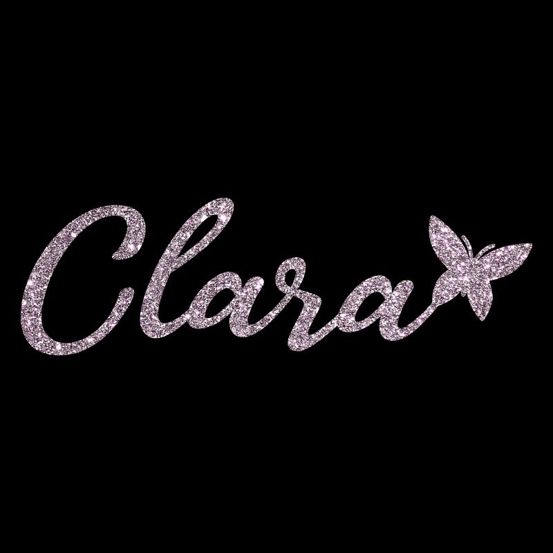 Clara last name first name with butterfly pink