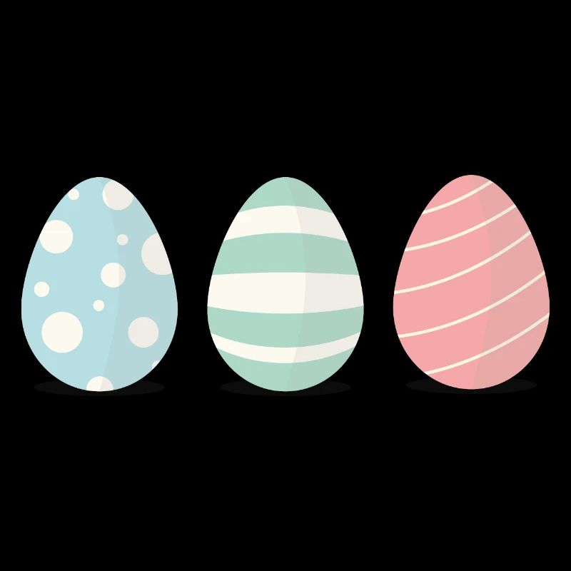 Three Easter eggs