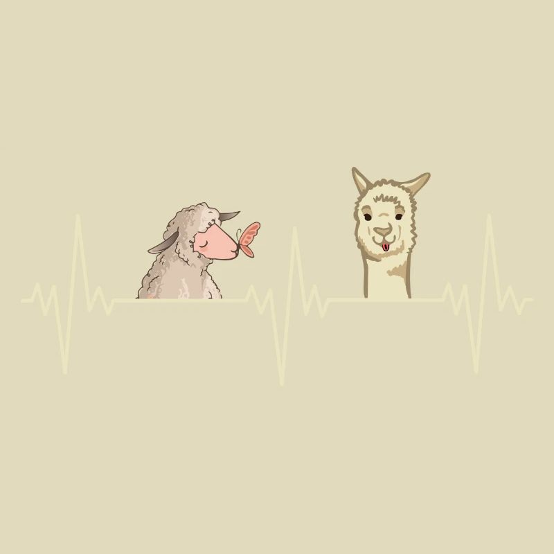 Alpaca Herzschlag Schaf Alpaka Geschenk