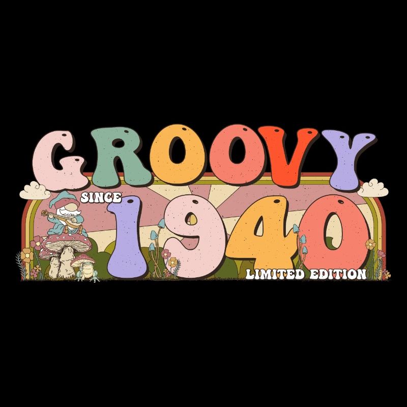 Groovy seit 1940 Retro Hippie 83. Geburtstag