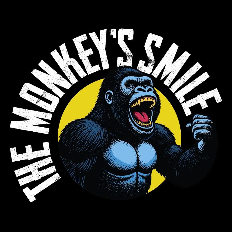 Roaring Gorilla in Vintage Style