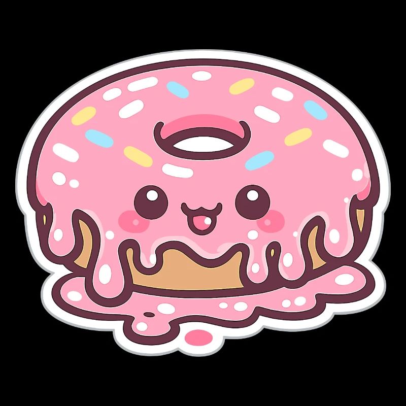 Kawaii Donut mit Zuckerguss