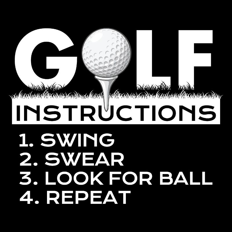 Instructions de golf Jurons de swing Répéter l’humour