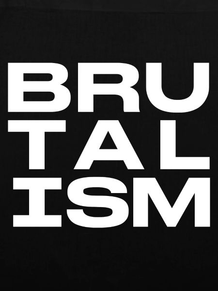 Brutalismus-Blockbuchstaben