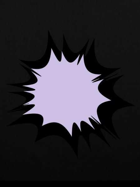 Comic speech bubble explosion