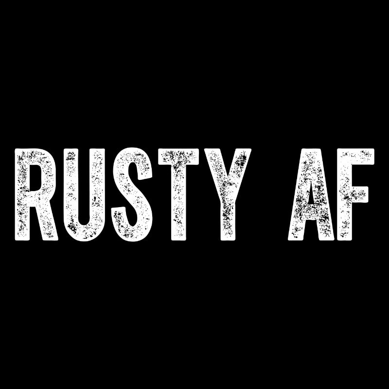 Rostige alte ungelernte Männer oder Frauen Rusty AF