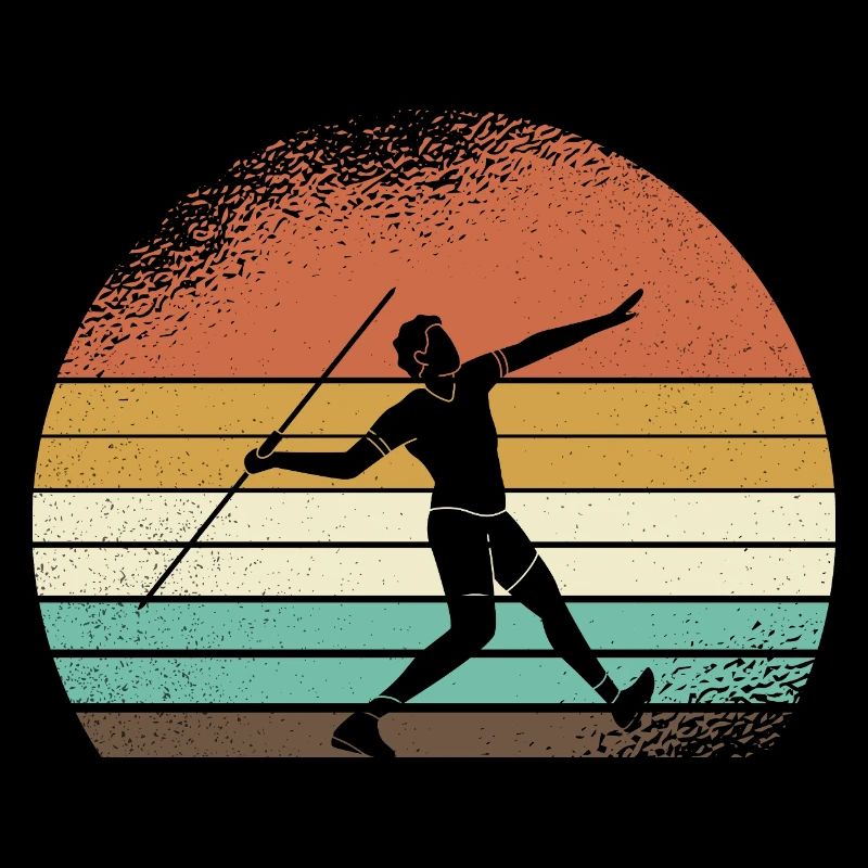 Silhouette rétro du Ski au coucher de soleil