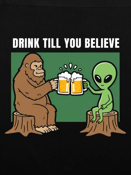 Prost mit Alien und Sasquatch