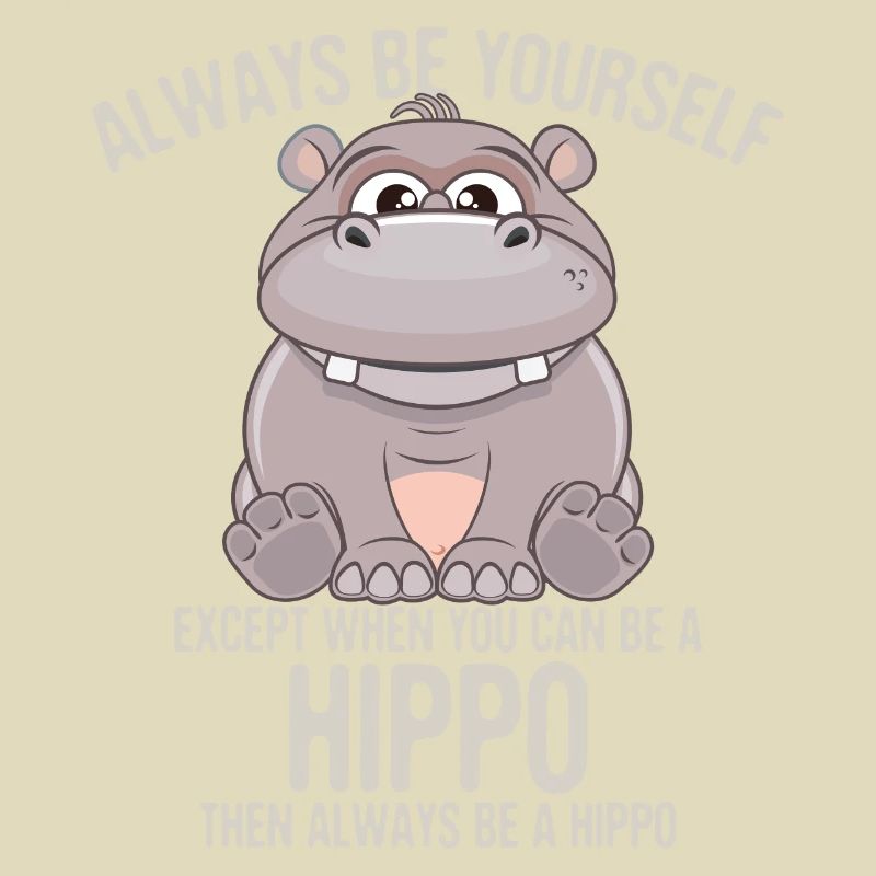 Nieldpferd Be yourself Geschenk Tier Lustig Witz