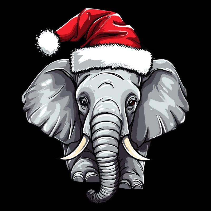 Éléphant Noël Éléphant d’hiver Heligabend