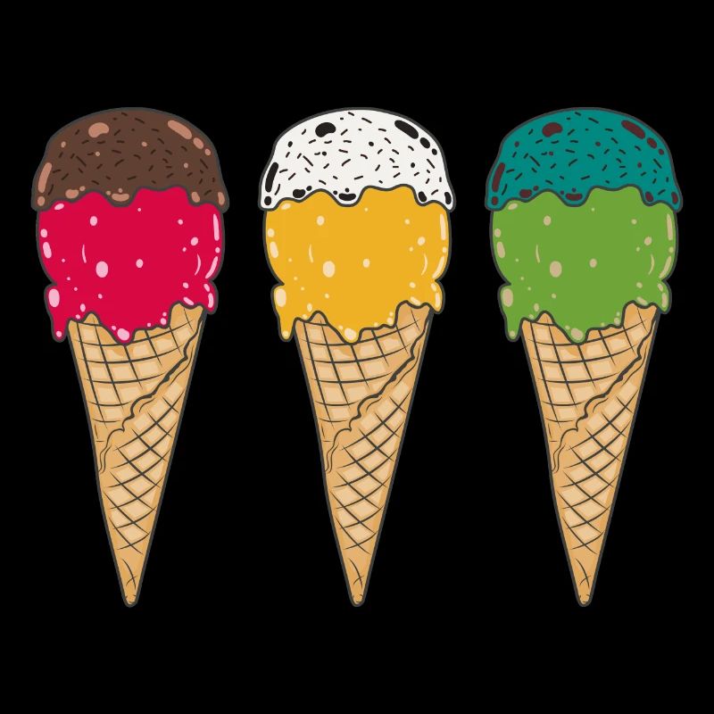 Crème glacée glacée à gaufres glace d’été Feeling