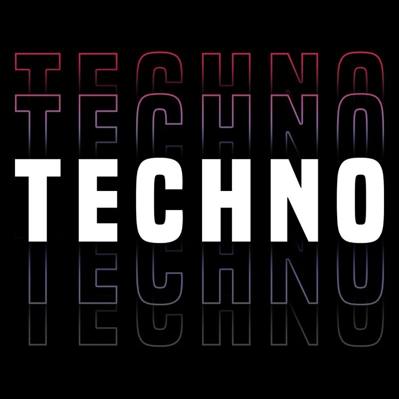 Futuristisches Techno-Design mit Neonfarben