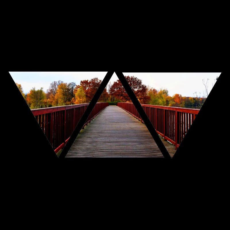 Bridge Triangle Forest Trees Gift Nature Hiking