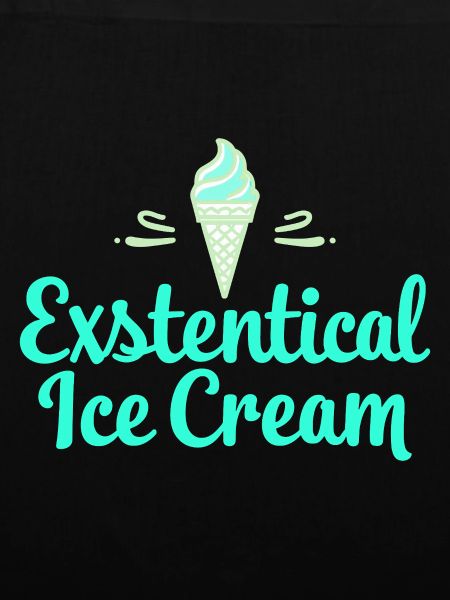 Existenzielle Eiscreme Lustiger Spruch Eis Waffel