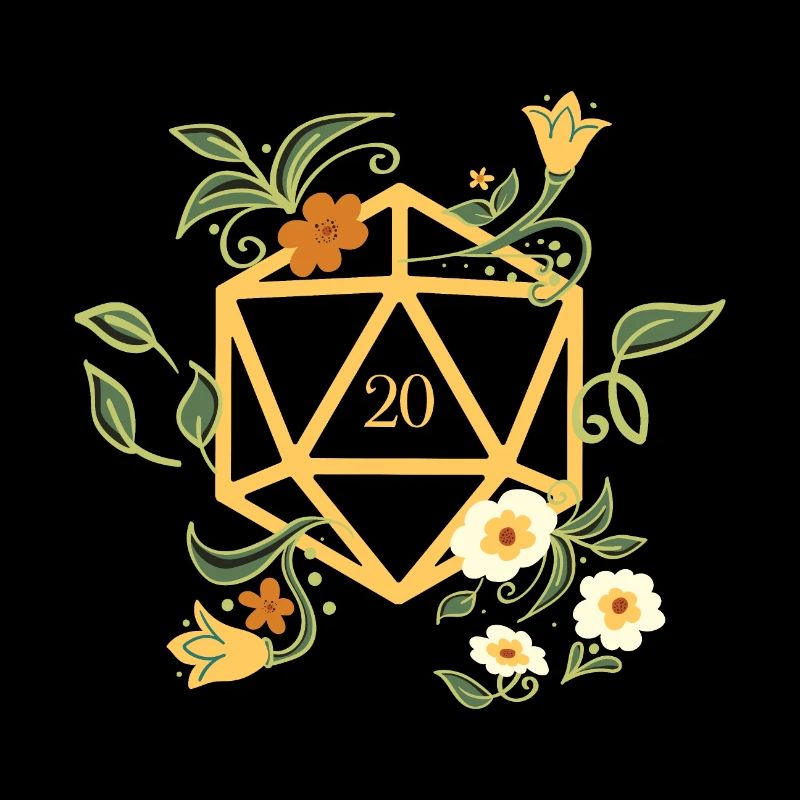 Polyhedral D20 Dice Plant Tabletop RPG