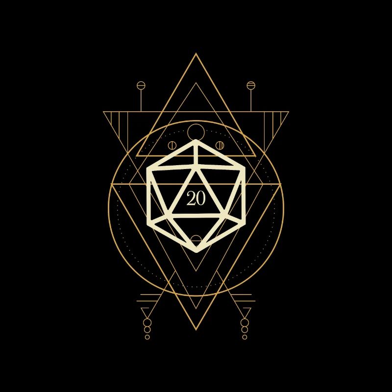 Esoteric Polyhedral D20 Dice Tabletop Rogue