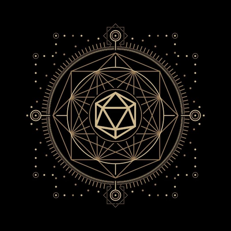 Polyedrische D20 Würfel Tabletop-RPG-Geometrie