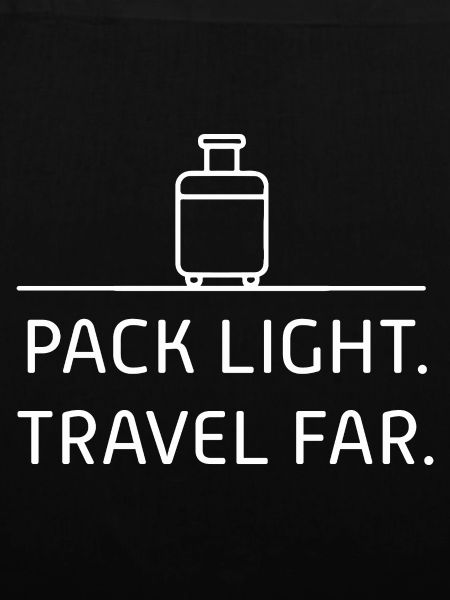 Reisezubehör mit Packlicht-Motiv