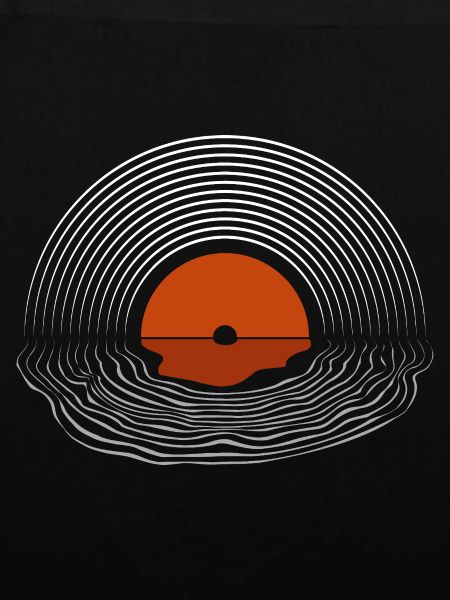 Abstract Sunset Line Art Design