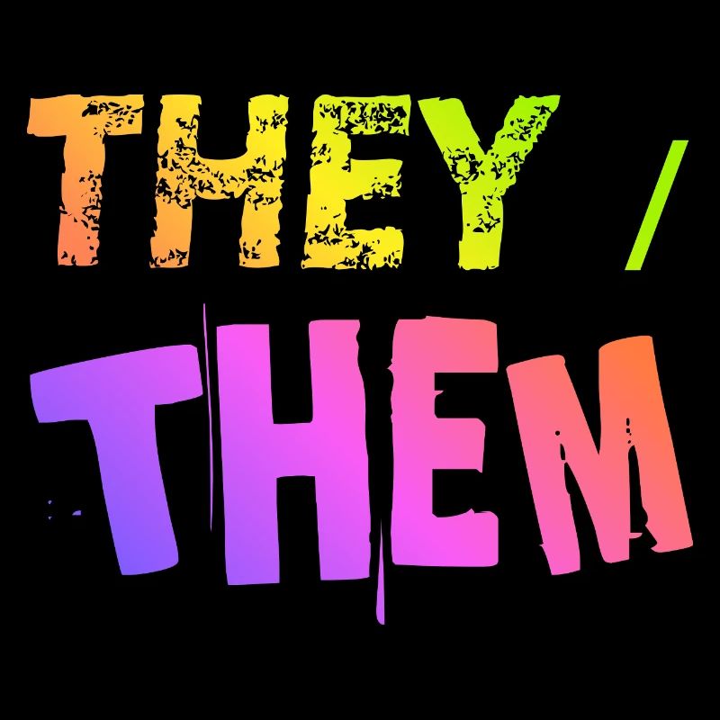 they / them Geschenkidee LGBTQ+ nonbinary Pronomen