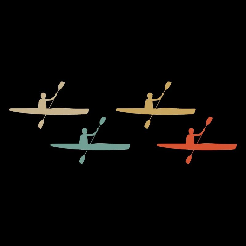 Retro style canoë canoë bateau d'aviron