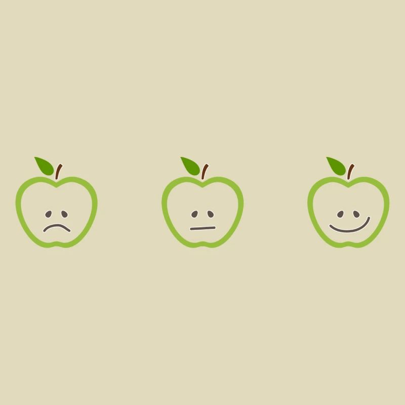 Pommes à visages différents