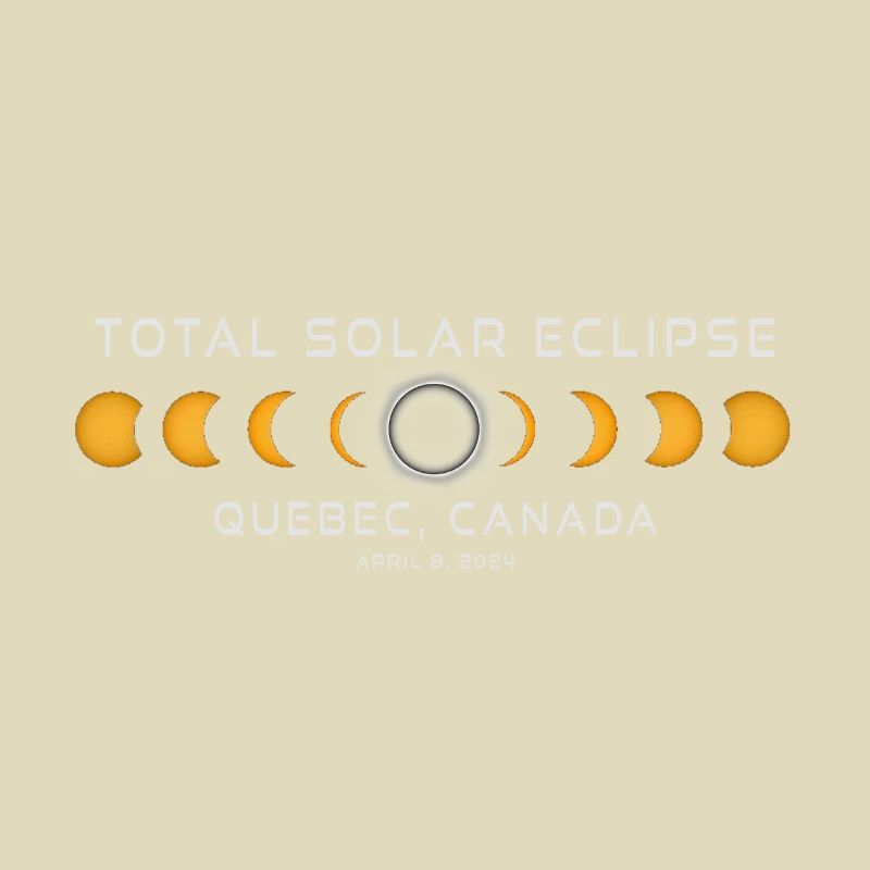 Québec Canada Eclipse Solaire 2024 8 avril Souvenir