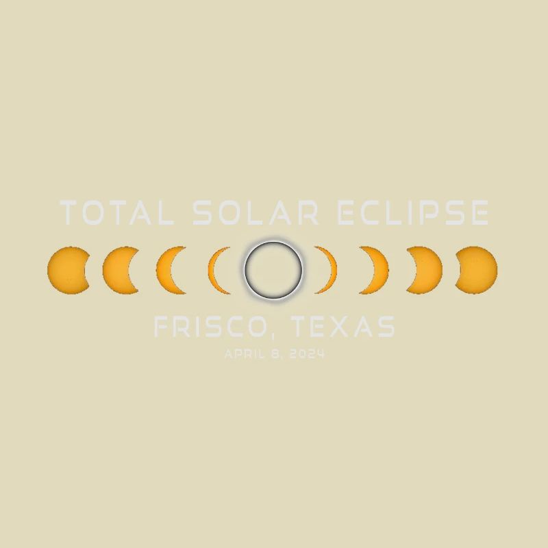 Frisco Texas Solar Eclipse 2024 8 avril Souvenir