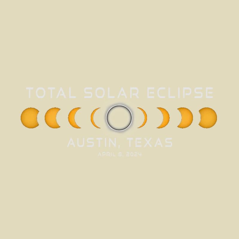 Austin Texas Solar Eclipse 2024 April 8 Souvenir