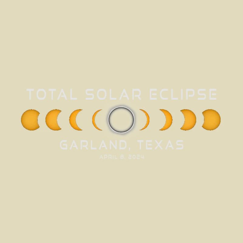 Garland Texas Solar Eclipse 2024 8 avril Souvenir