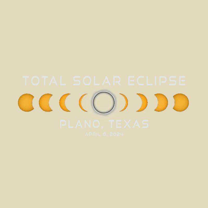 Plano Texas Solar Eclipse 2024 April 8 Souvenir
