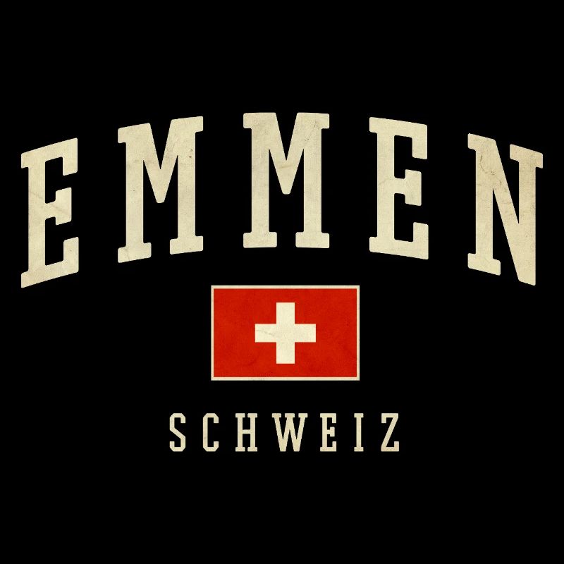 Emmen Schweiz Design mit Flagge