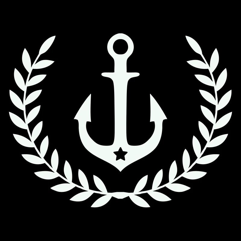 Anchor in the laurel wreath
