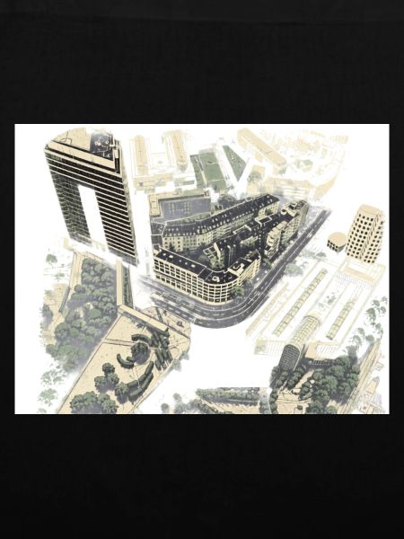 Luftige Stadtarchitektur im Looplayout