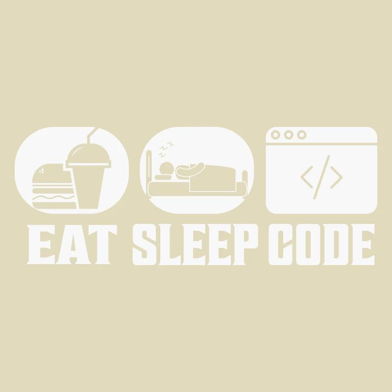 Codage logiciel Eat Sleep Code